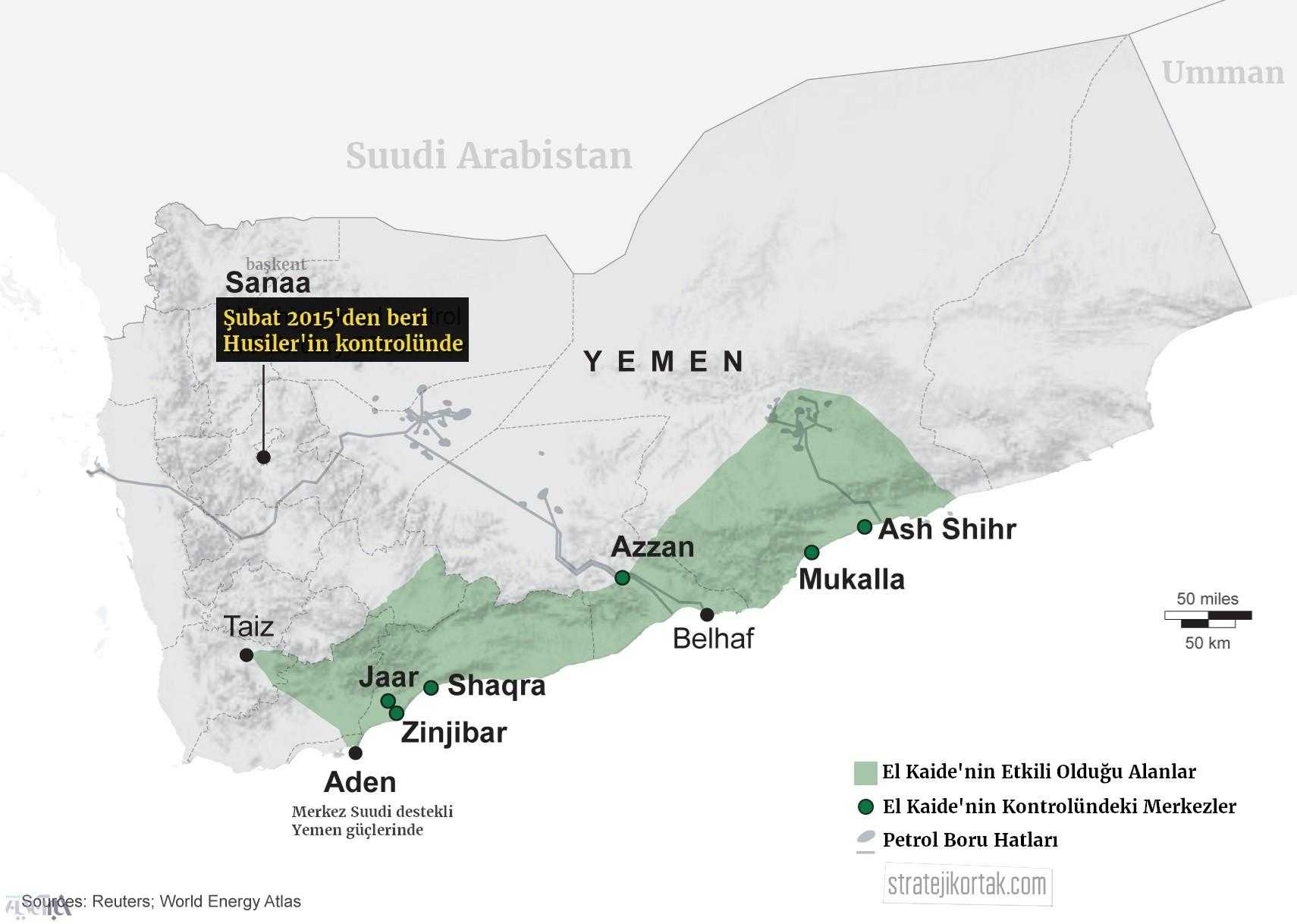 Yemen El Kaide Haritası
