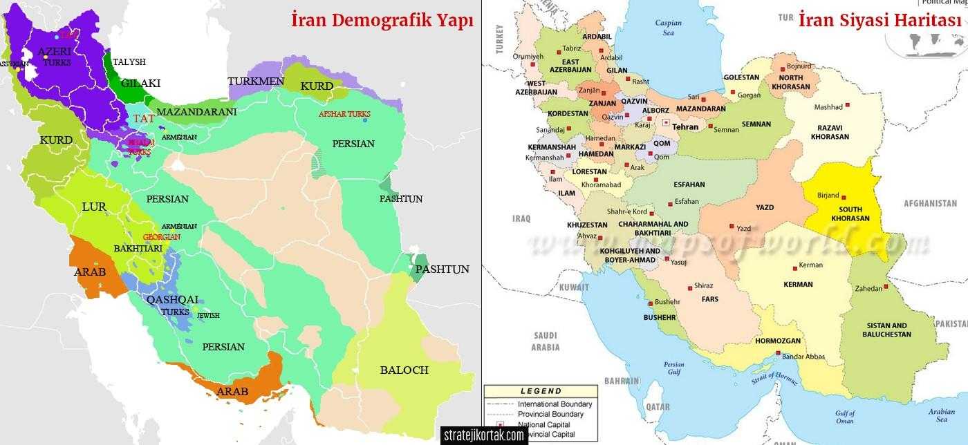 iran demografik harita