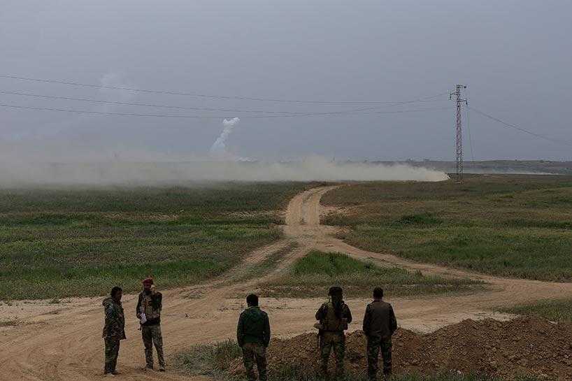 Operasyondan bir görüntü, IŞİD mevzileri bombalanıyor..