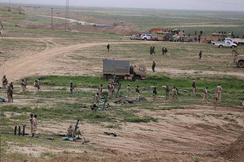 Musul Operasyonu'nda Peşmerge ve Irak güçlerinin mevzilerinden..
