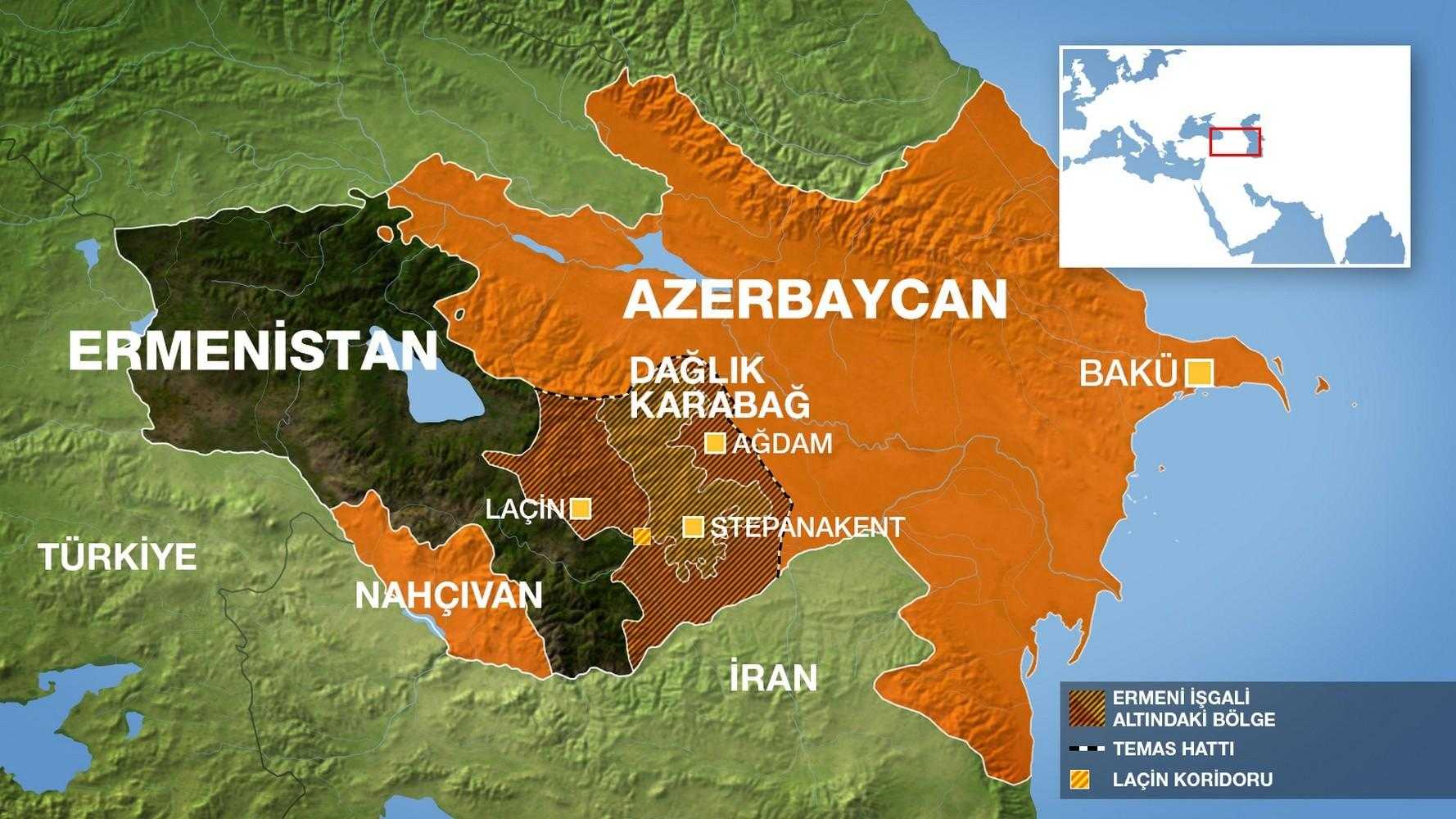 Dağlık Karabağ Haritası