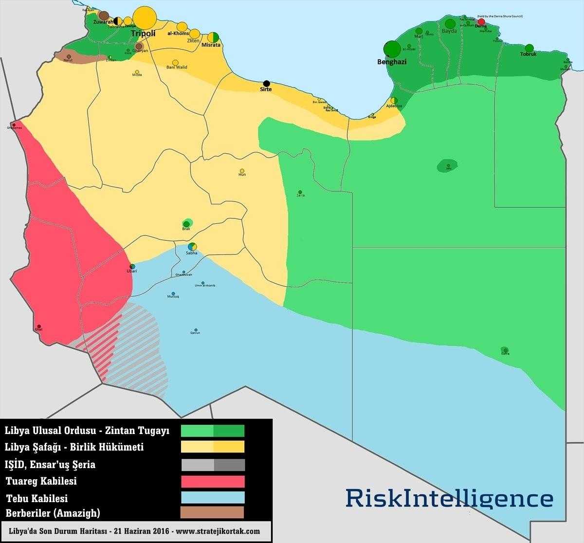 Libya Son Durum Haritası (21.06.2016)