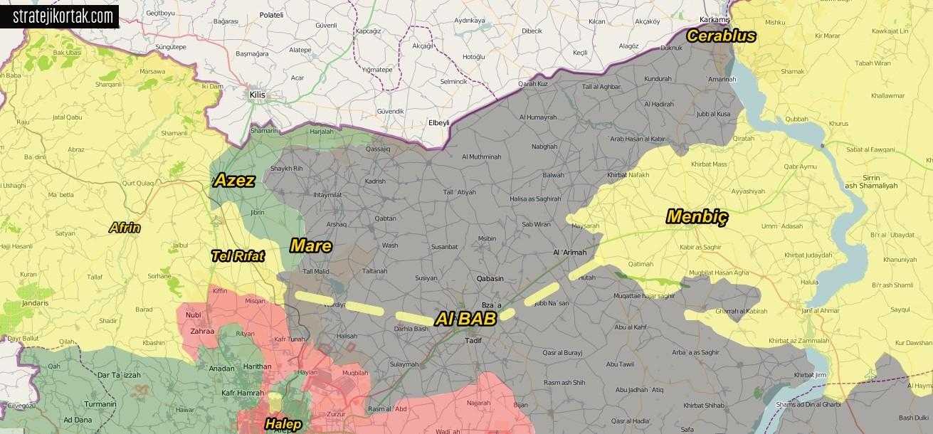 Haritada Afrin Kantonu, Al Bab ve Menbiç 