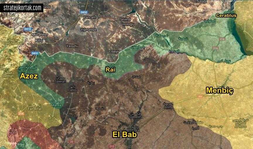 5 Eylül 2016 Cerablus Operasyonu Haritası