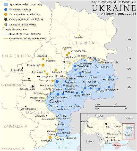 8 Temmuz 2016 - Ukrayna Haritası