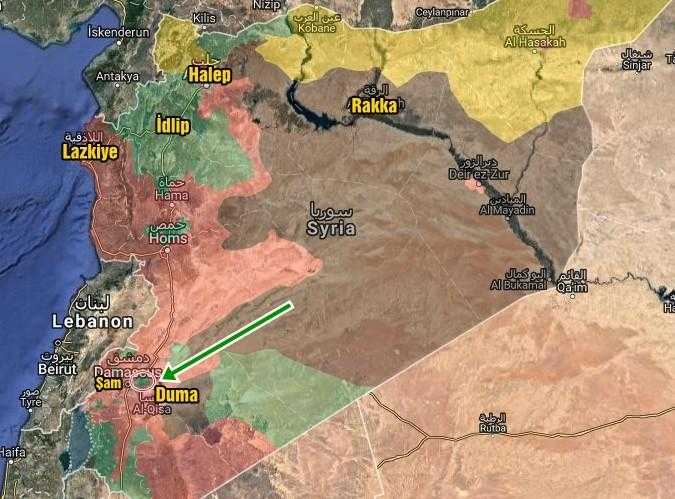 Duma'nın Suriye'de konumu